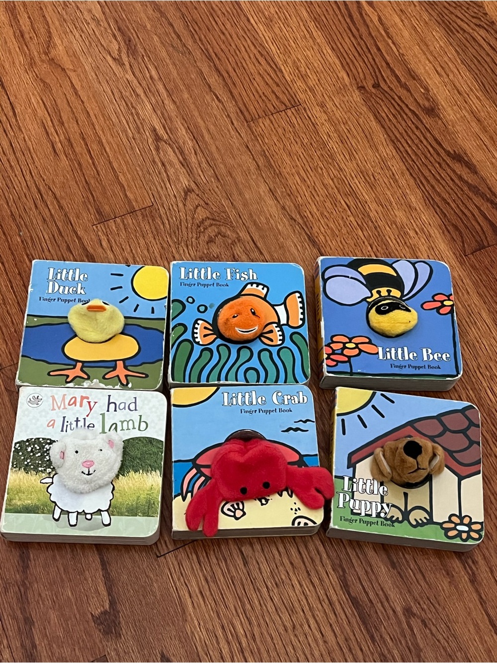 Lot of 6 Finger Puppet Board Books Little Duck LIttle Dog LIttle Crab +